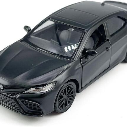 Camry XSE 2022 Model Car 1/36 Scale Diecast Toy Cars Metal Alloy Children’S Die-Cast Vehicles, Pull Back Doors Open, Black Rim, Collection for Men, Kids Toys for Boys Gifts, Cake Topper