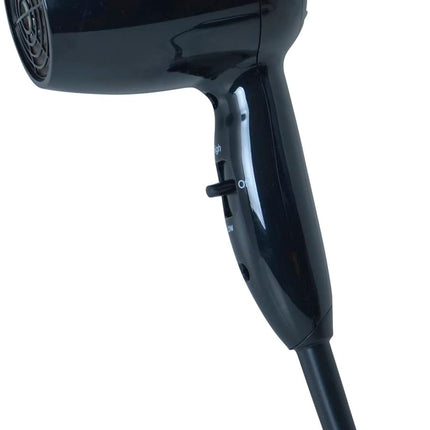 1600W Compact Hair Dryer - Black Travel Hair Dryer with 72" Power Cord - JHD8B