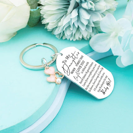 Sweet 16 Keychain Sweet 16 Gifts for Adult Daughter Birthday Gifts from Mom Dad I Love You Gift for Daughters Adult Stocking Stuffers for Teen Girls 16-18 to My Daughter Keychain