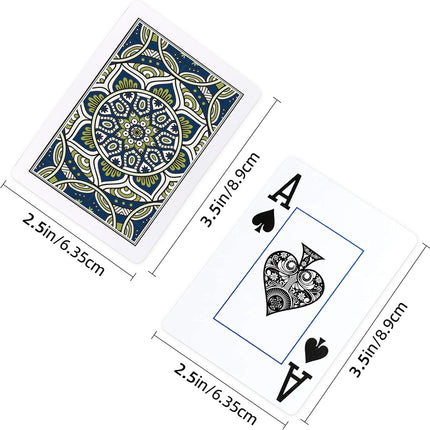 Plastic Waterproof Playing Cards 4 Pack Poker Card Jumbo Large Print Playing Cards for Adults Seniors Bulk Decks of Cards Set Poker Cards
