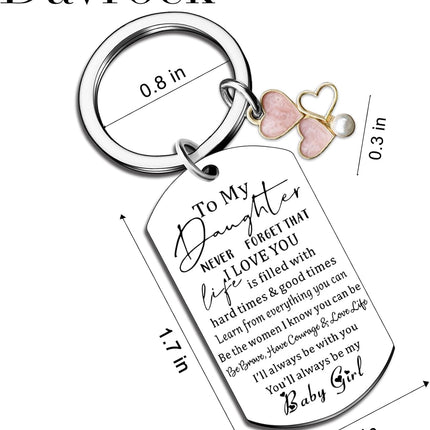 Sweet 16 Keychain Sweet 16 Gifts for Adult Daughter Birthday Gifts from Mom Dad I Love You Gift for Daughters Adult Stocking Stuffers for Teen Girls 16-18 to My Daughter Keychain