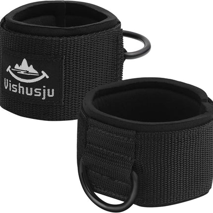 Ankle Wrist Cuffs Neoprene Padded Straps D-Ring Glute Kickback for Cable Machines Legs Exercise Adjustable Fitness
