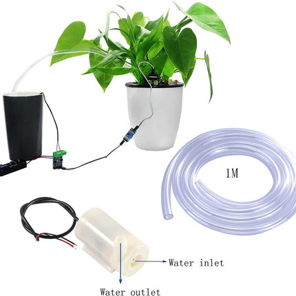4Pcs DC 3-5V Micro Submersible Mini Water Pump with 2Pcs Clear Vinyl Tubing Flexible PVC Tubing(1M) for Aquariums Fish Tank Pond Fountain Hydroponics Garden (4Pcs White Pump+2 Tube)