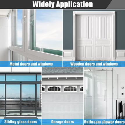 Draft Seal Tape for Doors and Windows 3 in X 20 Ft Silicone Weather Stripping Extra Thick 2Mm Door Seal Strip with Strong Adhesive Draft Insulation Stopper Side Seal - White