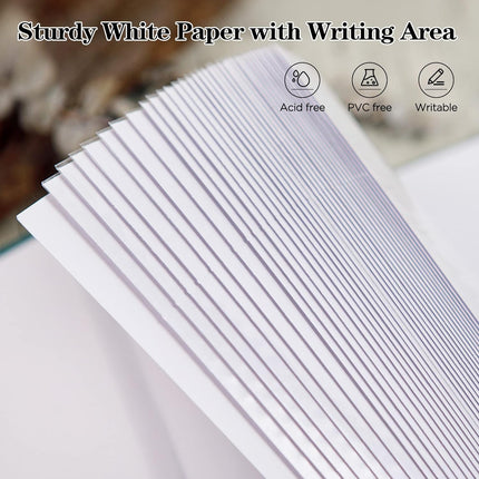 Photo Album 4X6 300 Photos Linen Cover with Memo Areas Photobook Pictures Book for Wedding Family Baby and Vacation (Black)