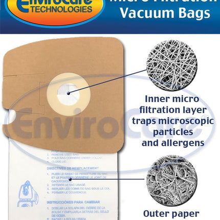 Replacement Micro Filtration Vacuum Cleaner Dust Bags Made to Fit Eureka Style MM Eureka Mighty Mite 3670 and 3680 Series Canisters 3 Pack